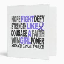 Fight Like A Girl Stomach Cancer 23.4 Vinyl Binders
