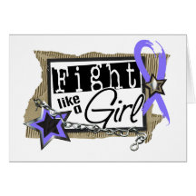 Fight Like A Girl Stomach Cancer 24.8 Greeting Cards