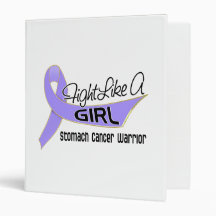 Fight Like A Girl Stomach Cancer 25.4 Vinyl Binder