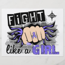 Fight Like A Girl Stomach Cancer 27.8 Flyer Design