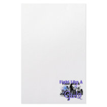 Fight Like A Girl Stomach Cancer 30.8 Stationery Design