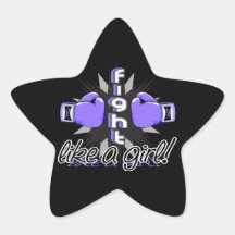 Fight Like A Girl Stomach Cancer 32.8 Star Sticker