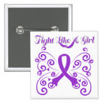 Fight Like A Girl Stylish Butterfly Fibromyalgia buttons