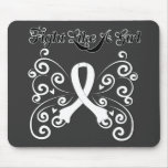 Fight Like A Girl Stylish Butterfly Retinblastoma mousepads