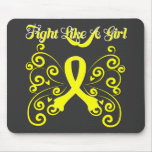 Fight Like A Girl Stylish Butterfly Sarcoma mousepads