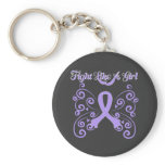 Fight Like A Girl Stylish General Cancer keychains