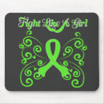 Fight Like A Girl Stylish Non-Hodgkin's Lymphoma mousepads