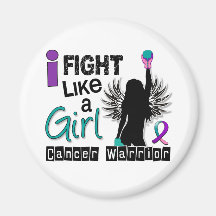 Fight Like A Girl Thyroid Cancer 26.2 Magnet