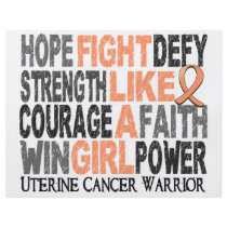 Fight Like A Girl Uterine Cancer 23.4 Flyer Design