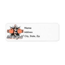 Fight Like A Girl Uterine Cancer 32.8 Return Address Labels