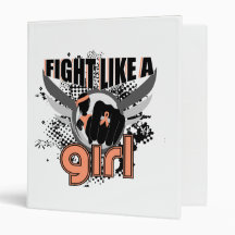 Fight Like A Girl Uterine Cancer 33.8 Vinyl Binders