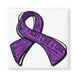 Fight Like a Girl Watermark - Domestic Violence magnets