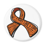 Fight Like a Girl Watermark - Multiple Sclerosis magnets
