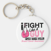 Fight Like A Guy Breast Cancer Key Chains