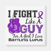 Fight Like A Guy Lupus 15 Magnet