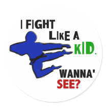 Fight Like A Kid 1 Stickers