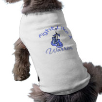 Fight Like A Warrior Stomach Cancer Dog Tee Shirt