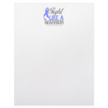 Fight Like a Warrior Stomach Cancer Customized Letterhead