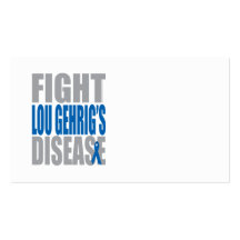 Fight Lou Gehrig's Disease Business Card Templates