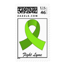 Fight Lyme Ribbon postage stamp