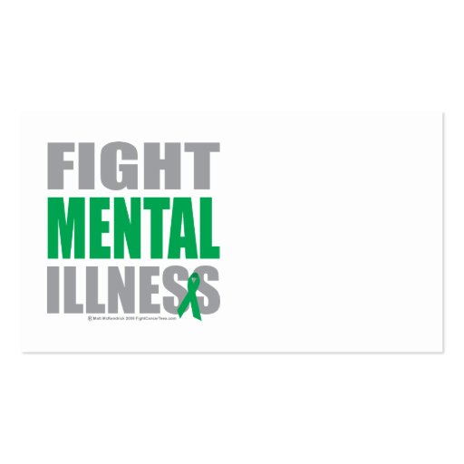 Fight Mental Illness Business Card Templates (front side)
