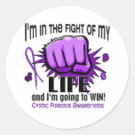 Fight Of My Life 2 Cystic Fibrosis Round Stickers