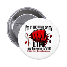 Fight Of My Life 2 Head And Neck Cancer Buttons