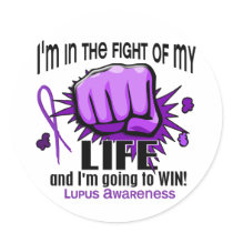 Fight Of My Life 2 Lupus Round Stickers