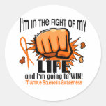 Fight Of My Life 2 Multiple Sclerosis Round Stickers