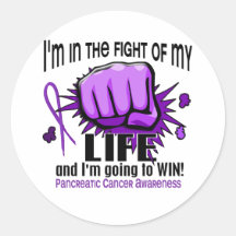 Fight Of My Life 2 Pancreatic Cancer Round Stickers