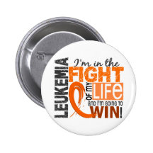 Fight Of My Life Leukemia Pinback Buttons