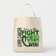 Fight Of My Life Liver Cancer Canvas Bags