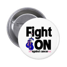 Fight On Against Male Breast Cancer Pinback Buttons
