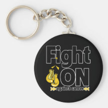 Fight On Against Neuroblastoma Cancer Keychains