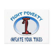 Fight Poverty Inflate Your Tires postcards