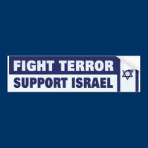Fight Terror Support Israel bumper stickers