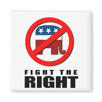Fight the Right Fridge Magnet