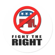 Fight the Right Round Stickers