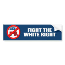 Fight the white right bumper stickers