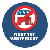 Fight the white right stickers