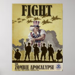 Fight Zombie Apocalypse Poster