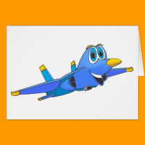 fighter Jet Cartoon cards