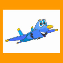 fighter Jet Cartoon postcards