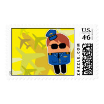 Fighter Pilot Postage Stamp stamps