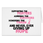 Fighters Survivors Taken 3 Breast Cancer Card
