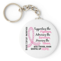 Fighters Survivors Taken 4 Breast Cancer Keychain