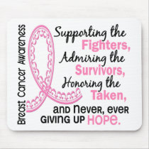 Fighters Survivors Taken 4 Breast Cancer Mousepads