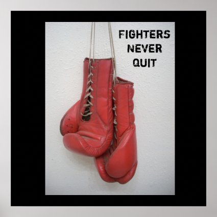 FightersNever Quit Boxing Poster