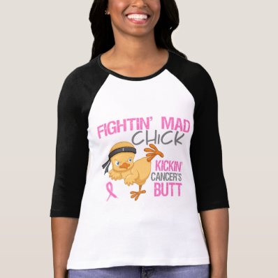 Fightin&#39; Mad Chick Breast Cancer Shirt