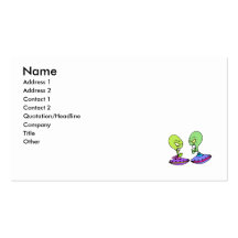 Fighting Aliens in UFOs Business Card Template